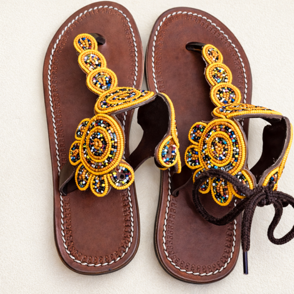 Sunrise Tie Bead Sandals