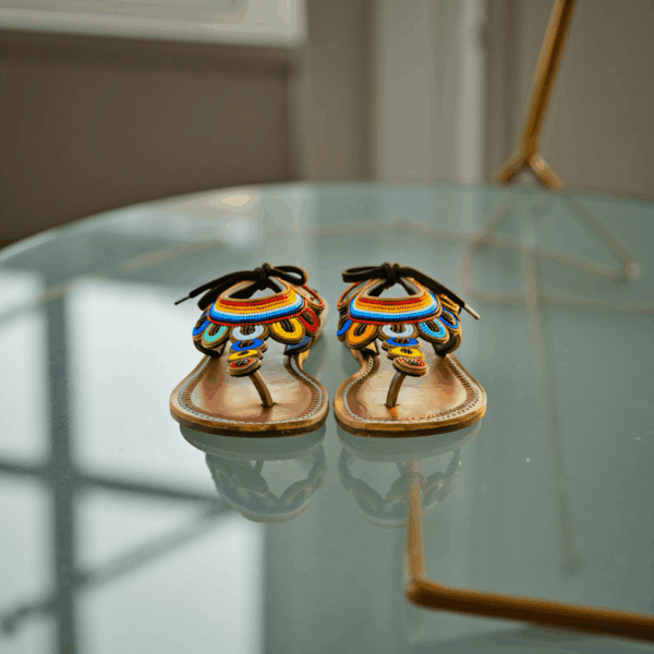 Royal Bloom Bead Sandals